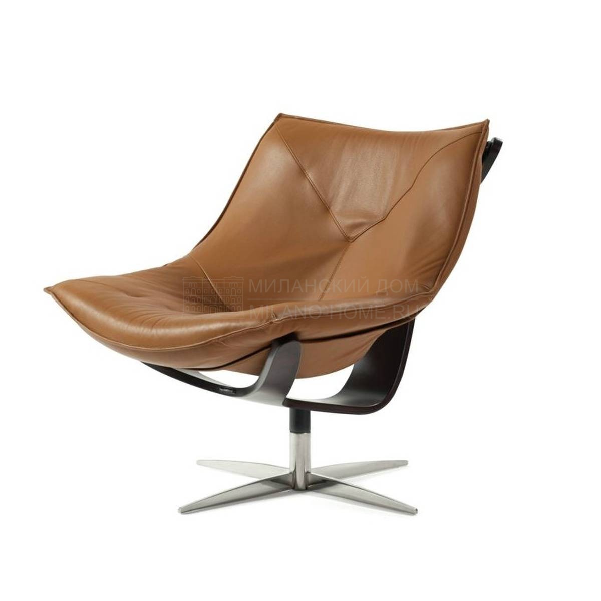 Кожаное кресло Dolphin armchair из Франции фабрики ROCHE BOBOIS
