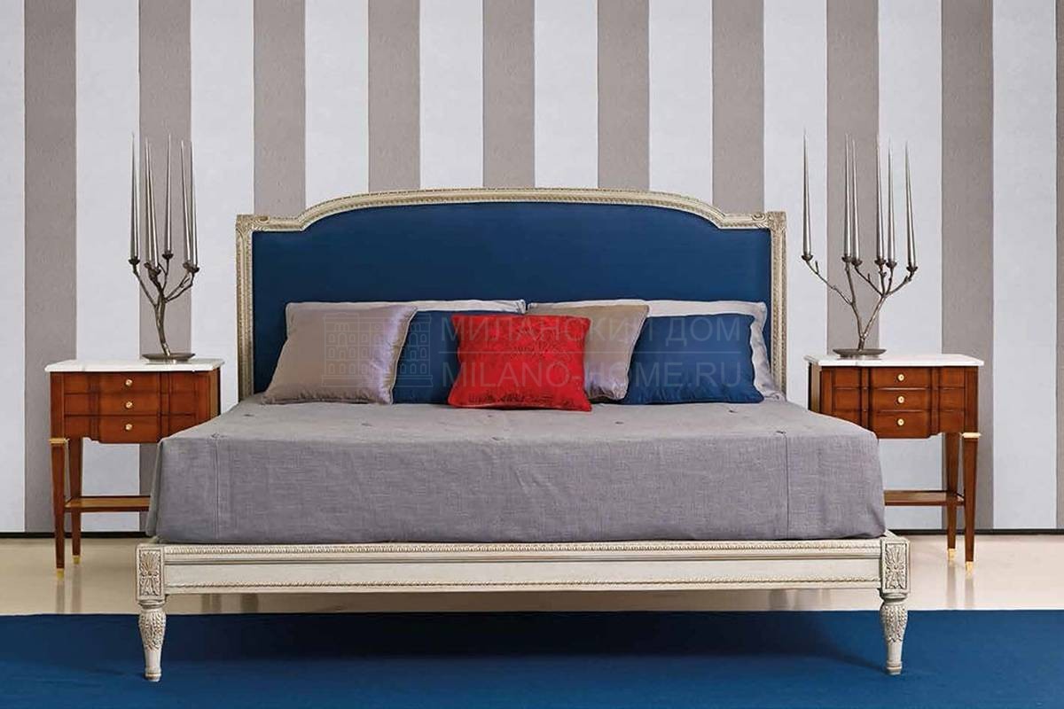 Кровать с мягким изголовьем Letto Argento 1058 из Италии фабрики SALDA