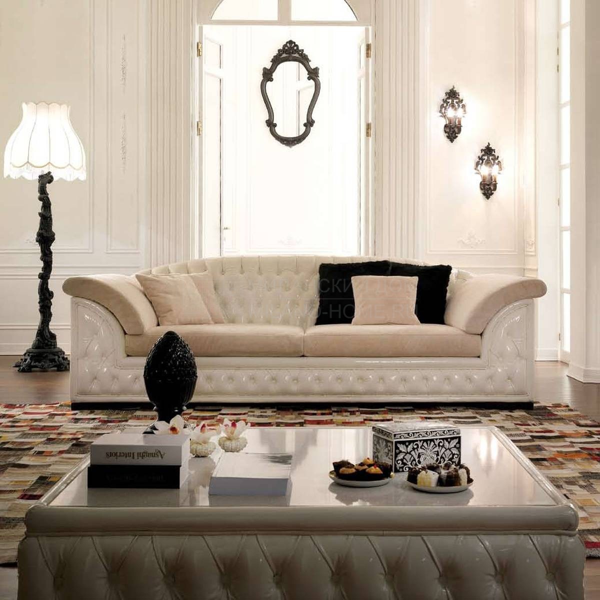 Прямой диван SC 9002 Polarl/sofa из Италии фабрики ASNAGHI INTERIORS