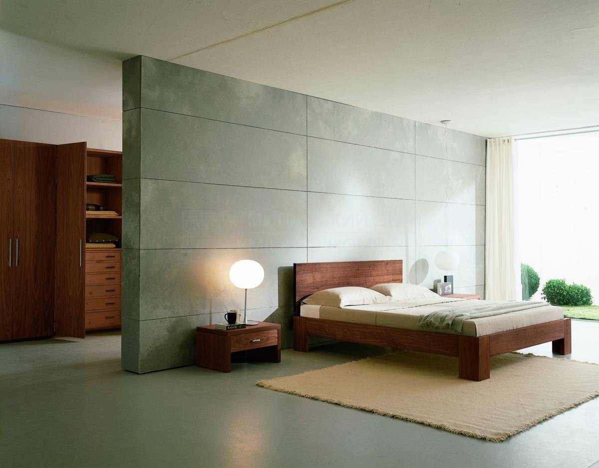 Кровать с деревянным изголовьем Natura 1 /bed из Италии фабрики RIVA1920