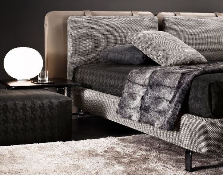 Кровать с мягким изголовьем Tatlin Soft bed из Италии фабрики MINOTTI