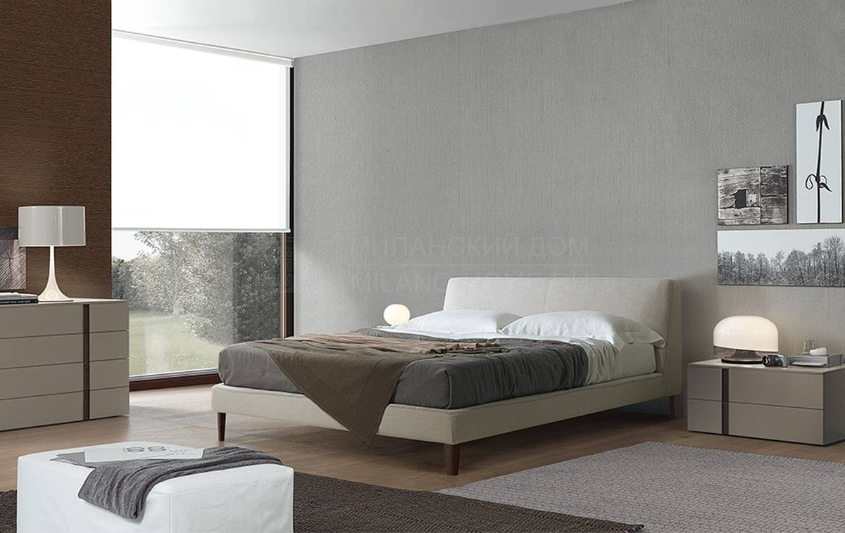 Кровать с мягким изголовьем Joel/bed из Италии фабрики JESSE