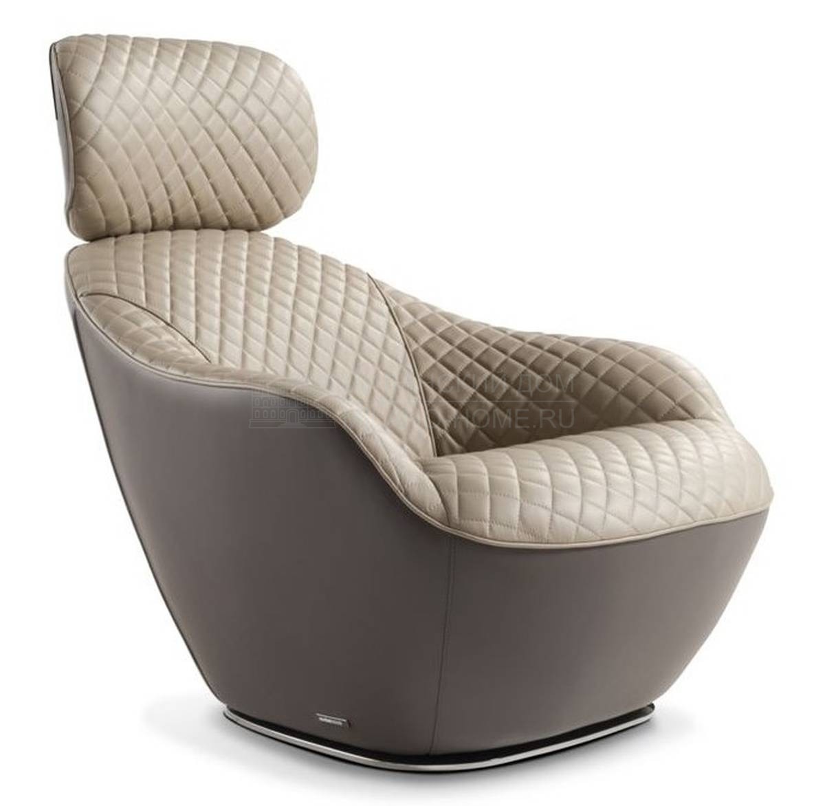 Кожаное кресло Bergamote armchair из Франции фабрики ROCHE BOBOIS