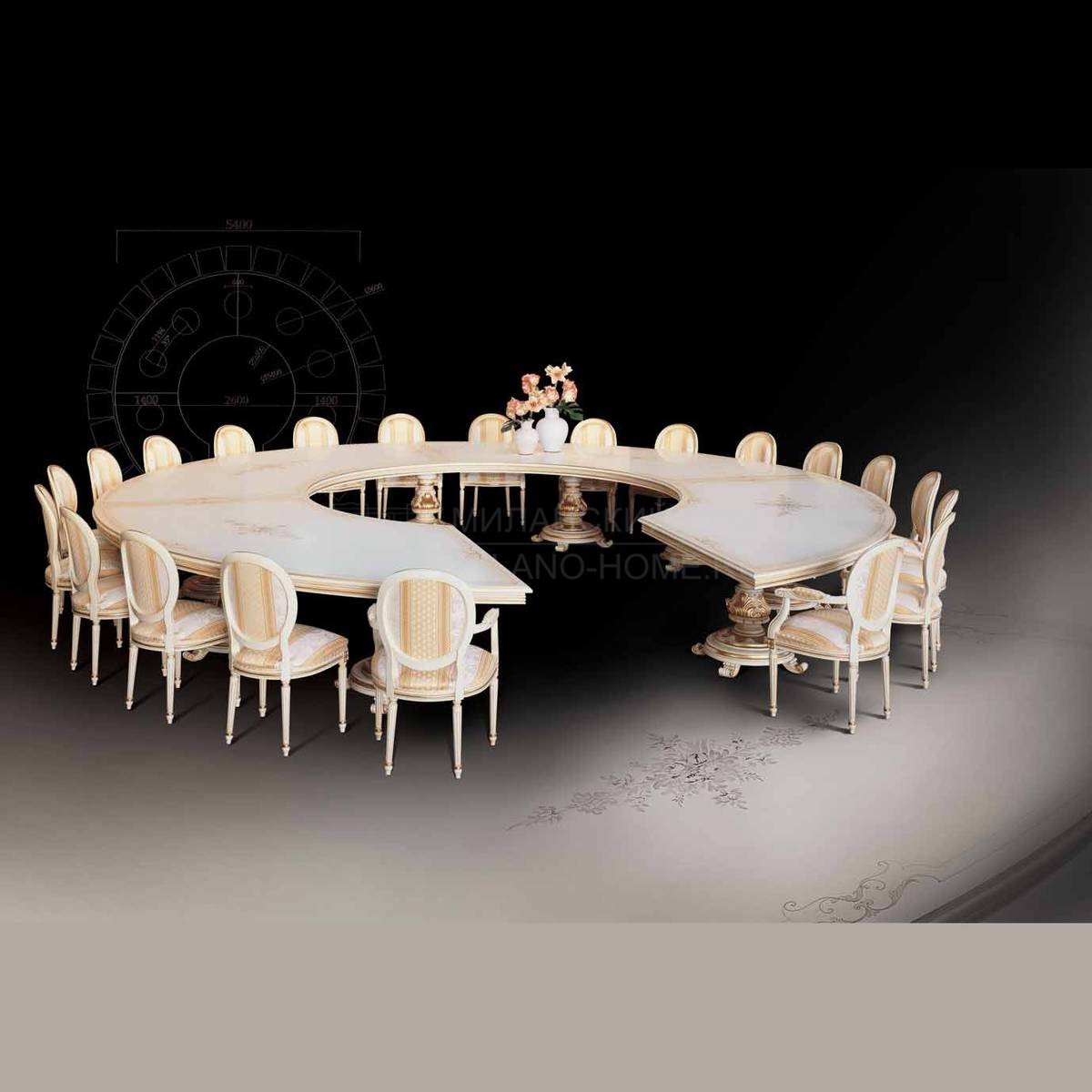 Переговорный стол Conference/table 3 из Италии фабрики ANGELO CAPPELLINI 