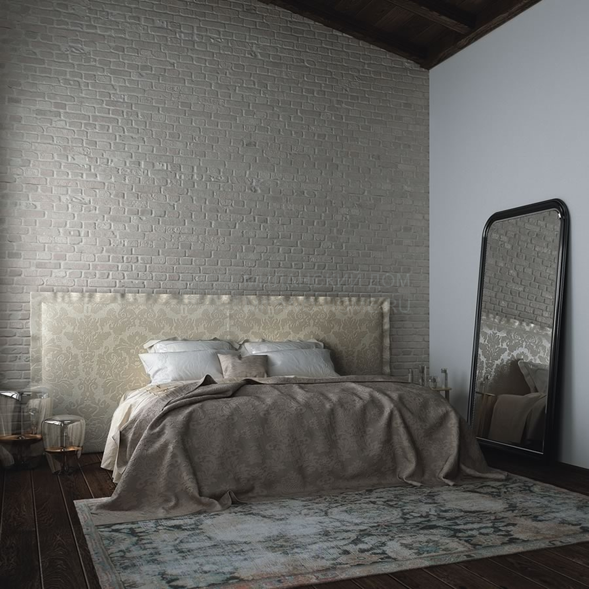 Двуспальная кровать Isabella bed из Италии фабрики ASNAGHI / INEDITO