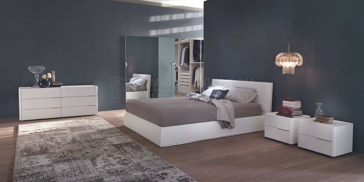 Кровать с мягким изголовьем Ginevra/bed из Италии фабрики OLIVIERI