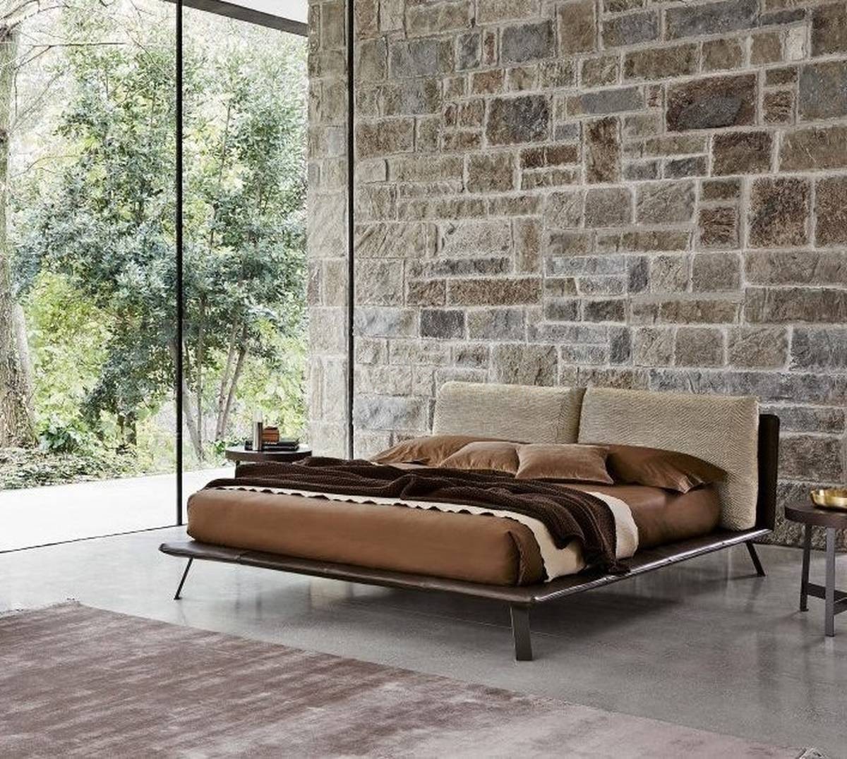Кровать с мягким изголовьем Kanaha из Италии фабрики DITRE ITALIA