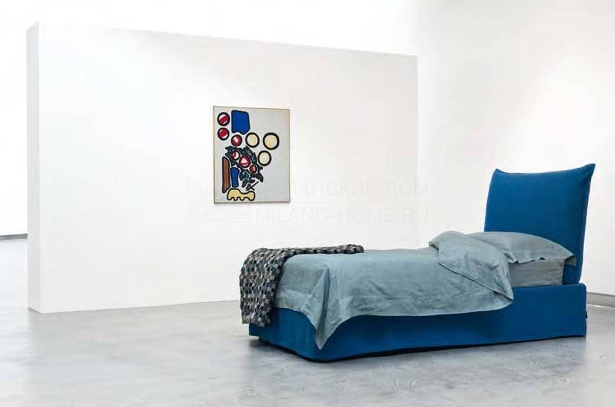 Кровать с мягким изголовьем Milos/bed-1 из Италии фабрики ORIZZONTI