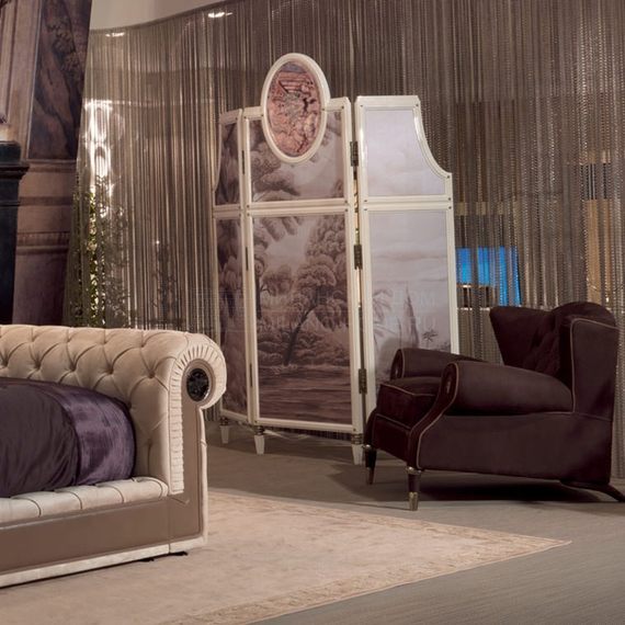 Каминное кресло Wallis black armchair из Италии фабрики IPE CAVALLI VISIONNAIRE