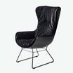 Кожаное кресло Leya wingback armchair — фотография 3