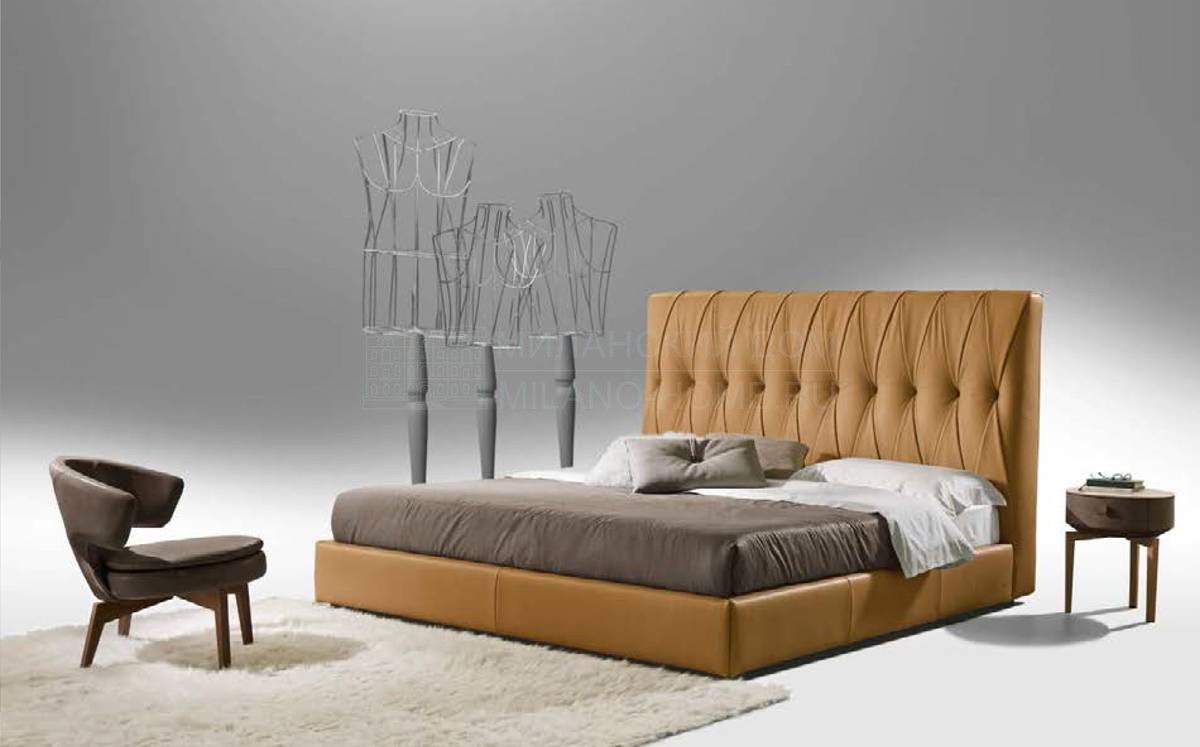 Кровать с мягким изголовьем Marlon night из Италии фабрики GAMMA ARREDAMENTI