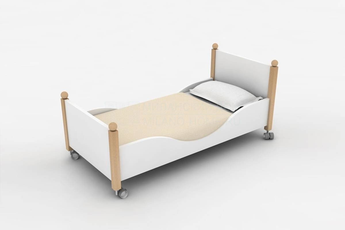 Кровать с деревянным изголовьем Pisolo из Италии фабрики DEAR KIDS