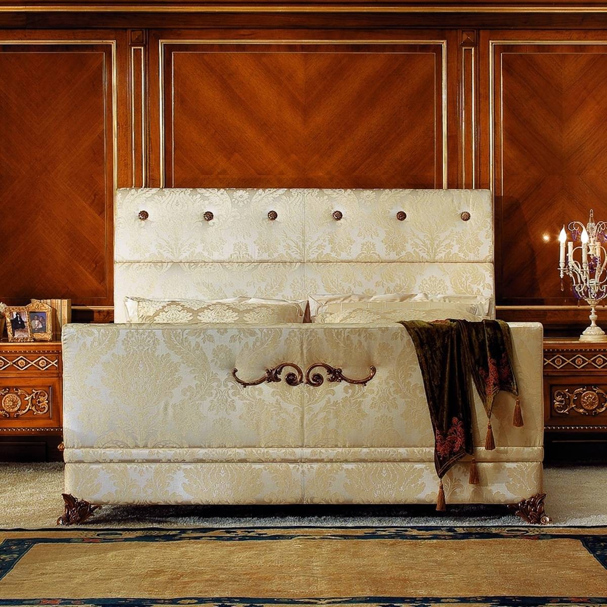 Кровать с мягким изголовьем Aregea/B 401 из Италии фабрики ELLEDUE
