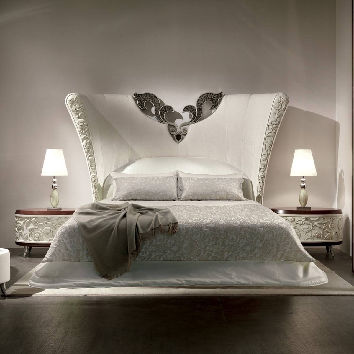 Кровать с мягким изголовьем Saraya Notte/B 611/FG из Италии фабрики ELLEDUE