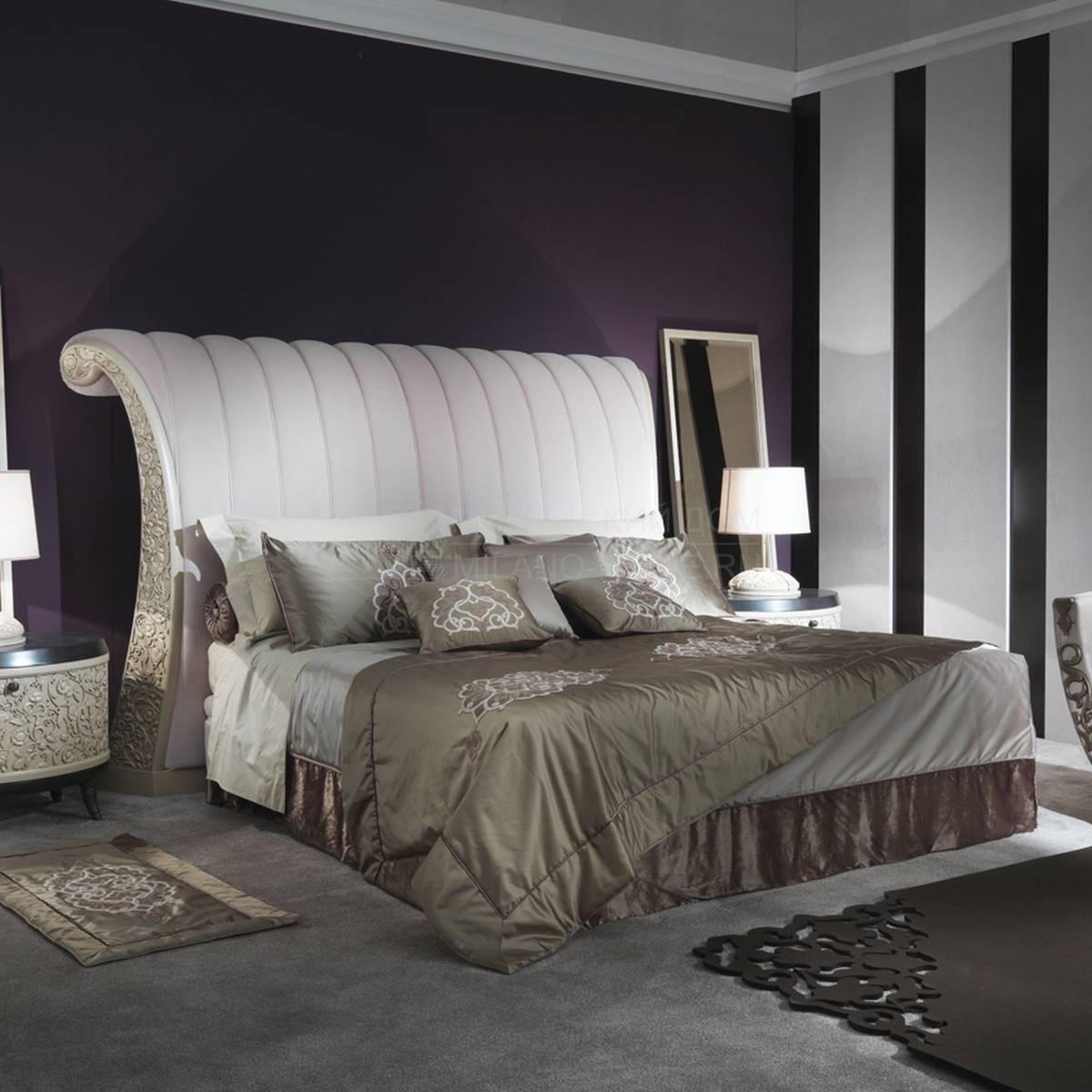 Кровать с мягким изголовьем Saraya Notte/B 625/FP из Италии фабрики ELLEDUE