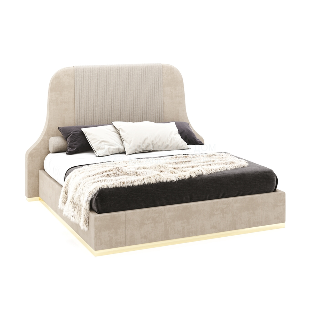 Двуспальная кровать Mecox bed из Италии фабрики ASNAGHI / INEDITO