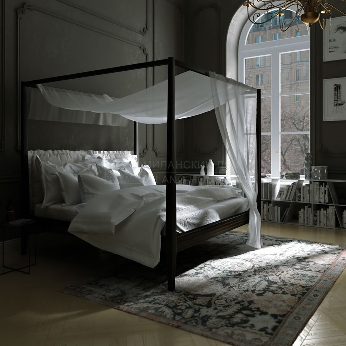 Двуспальная кровать Aida bed из Италии фабрики ASNAGHI / INEDITO