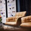 Кожаное кресло Marla armchair gold leather — фотография 9