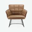Кожаное кресло Marla armchair gold leather — фотография 2