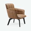 Кожаное кресло Marla armchair gold leather — фотография 5