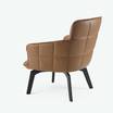 Кожаное кресло Marla armchair gold leather — фотография 8