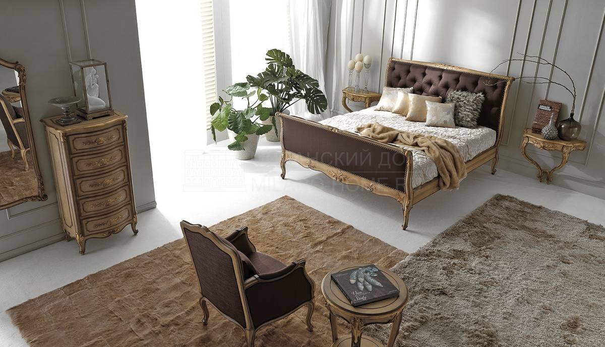 Кровать с комбинированным изголовьем Bed 2446 из Италии фабрики SILVANO GRIFONI