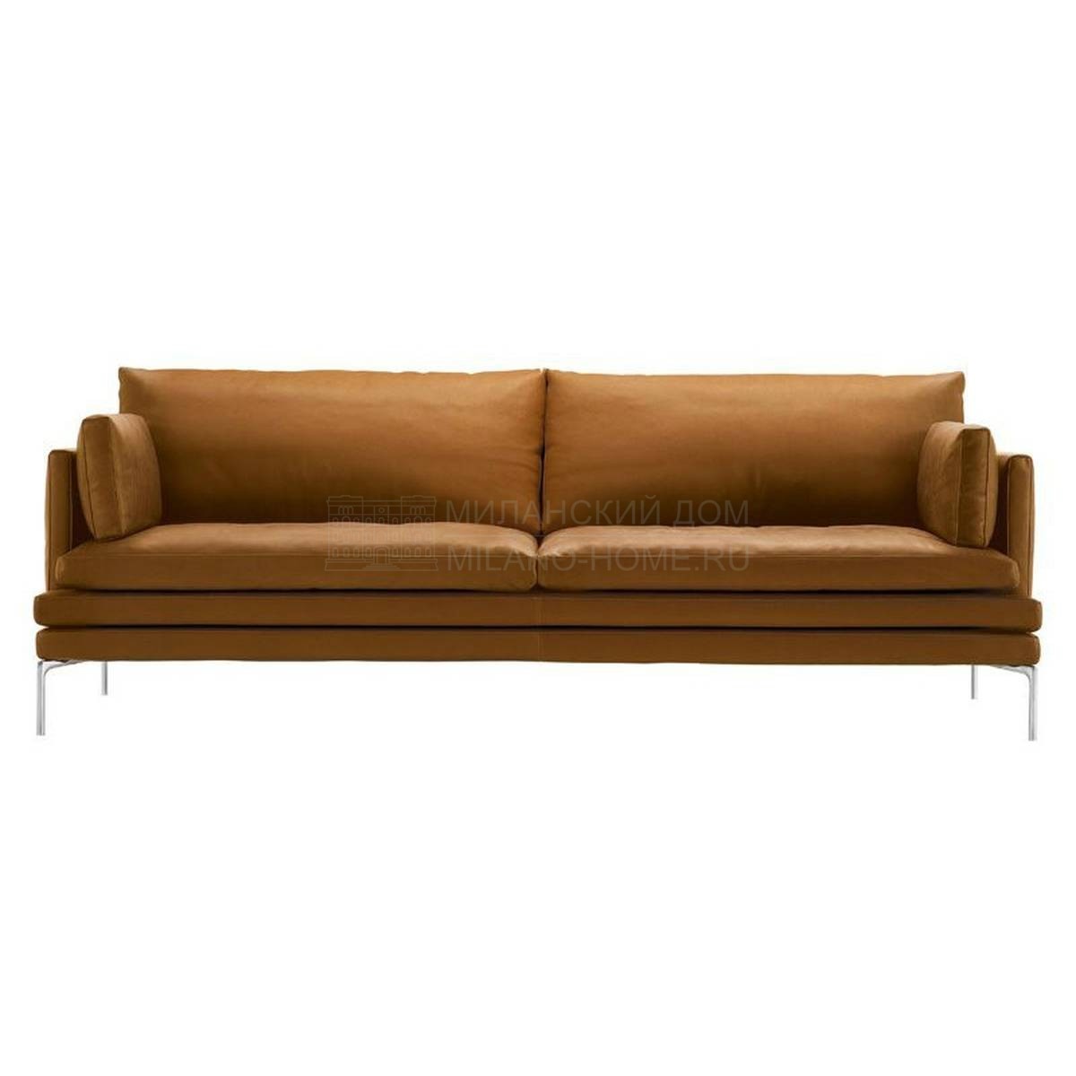 Прямой диван William sofa leather из Италии фабрики ZANOTTA