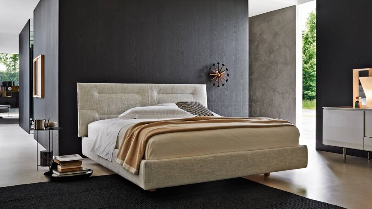 Кровать с мягким изголовьем Nature/bed из Италии фабрики MOLTENI