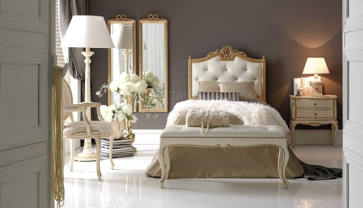 Кровать с комбинированным изголовьем Bed 2383 из Италии фабрики SILVANO GRIFONI