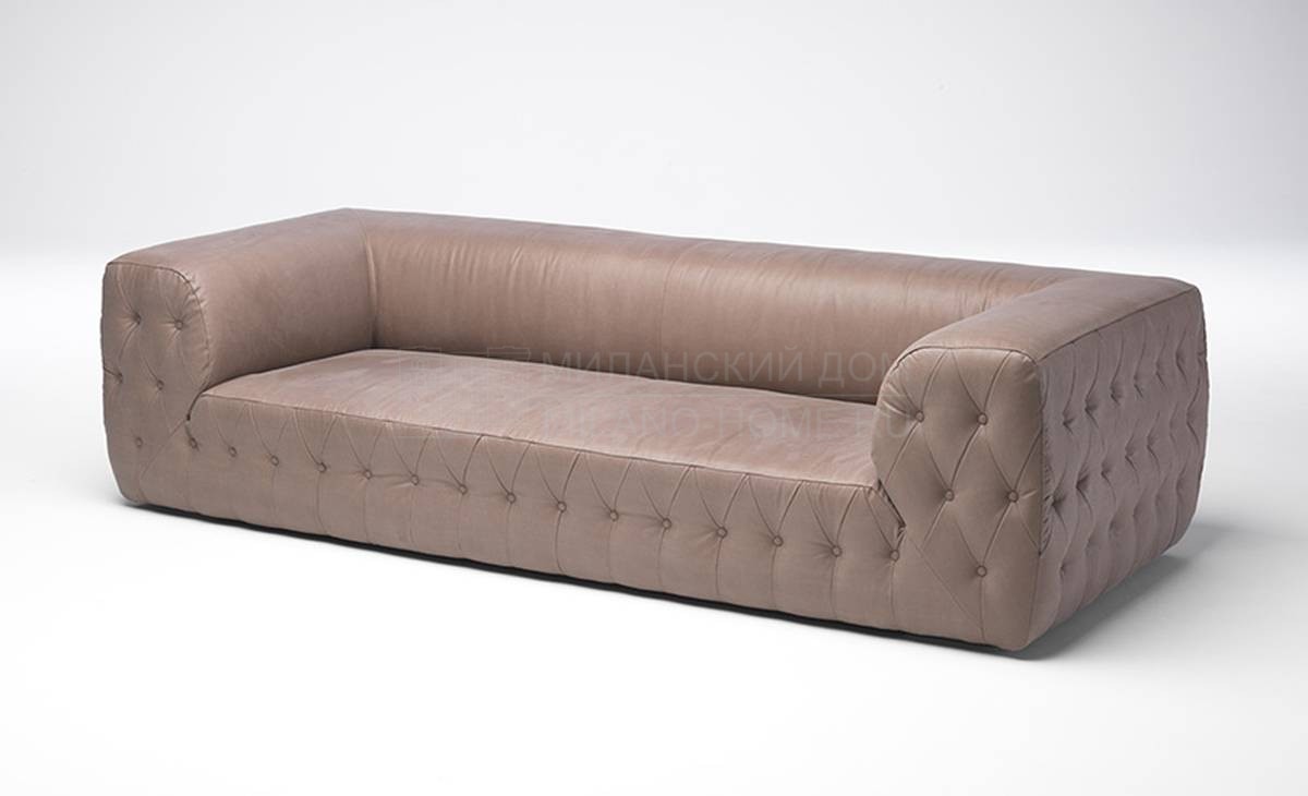 Прямой диван Mambo Capitonne sofa leather из Италии фабрики PAOLO CASTELLI