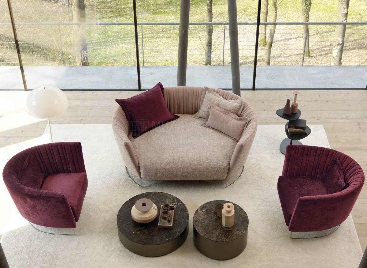 Прямой диван Shellon sofa round из Италии фабрики DESIREE