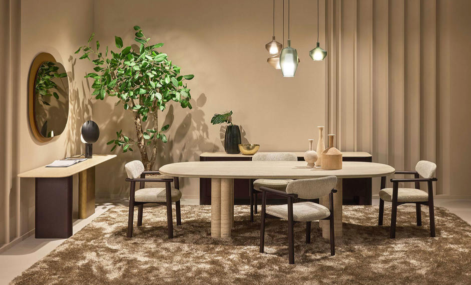 Обеденный стол Simmy dining table из Италии фабрики GIULIO MARELLI