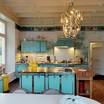 Кухня с островом Pastel turquoise kitchen