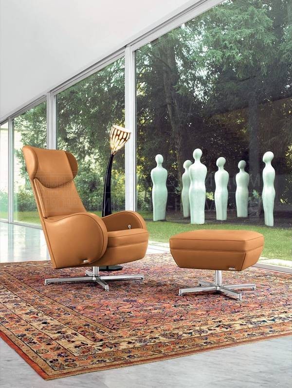 Кожаное кресло Kairos armchair из Италии фабрики MASCHERONI