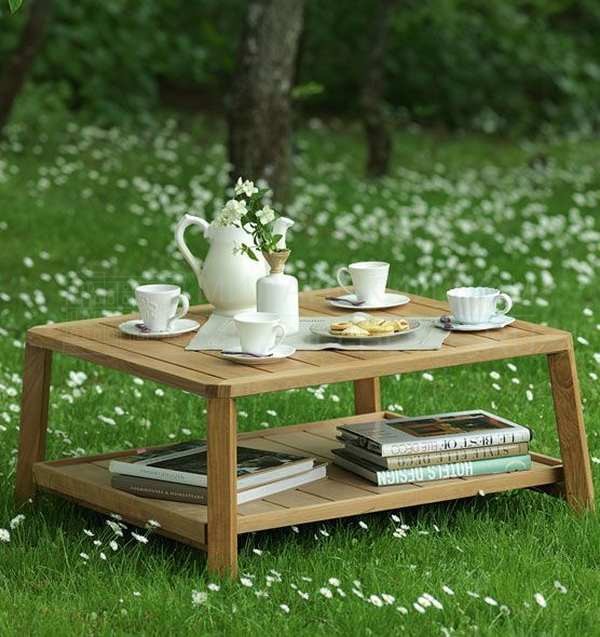 Кофейный столик Petit club coffee table rectangular  из Италии фабрики ETHIMO
