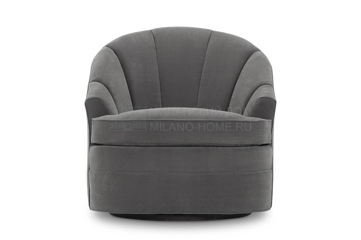 Круглое кресло RM Modern Club Chair with Channel Back and Swivel из США фабрики BOLIER