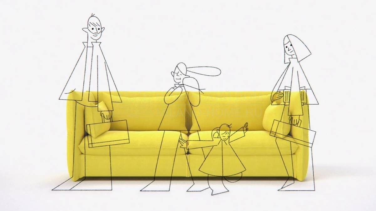 Прямой диван Mariposa Sofa из Швейцарии фабрики VITRA