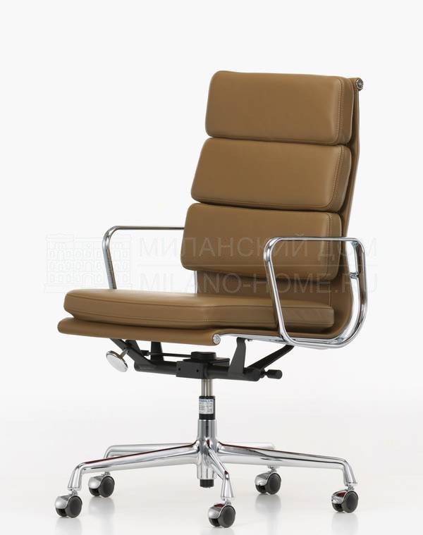 Кожаное кресло Soft Pad Chairs EA 217/219 из Швейцарии фабрики VITRA