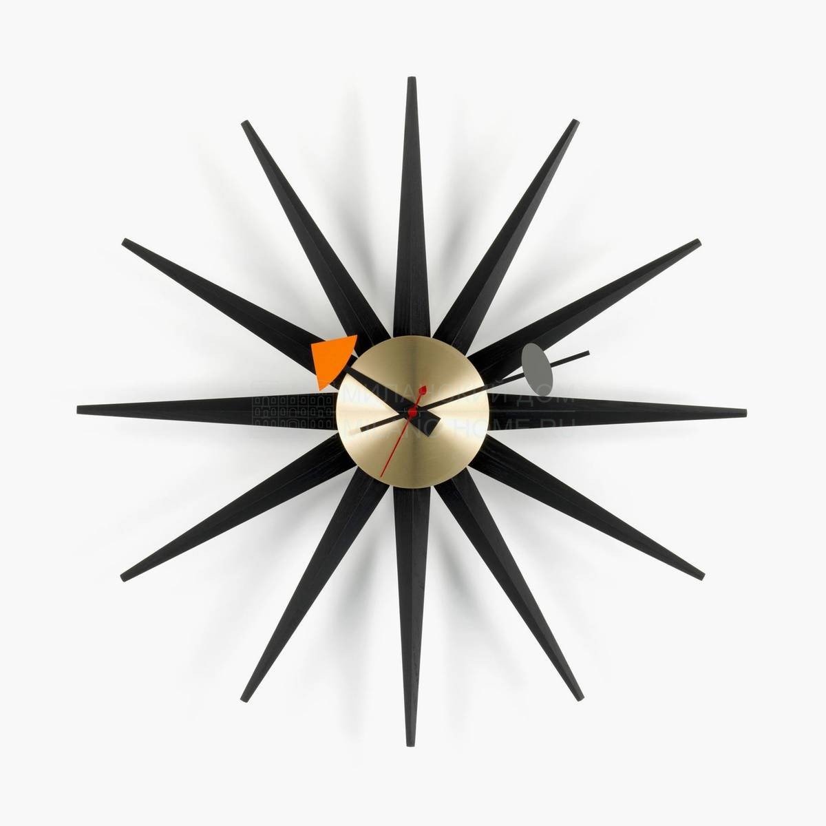 Настенные часы Sunburst Clock из Швейцарии фабрики VITRA