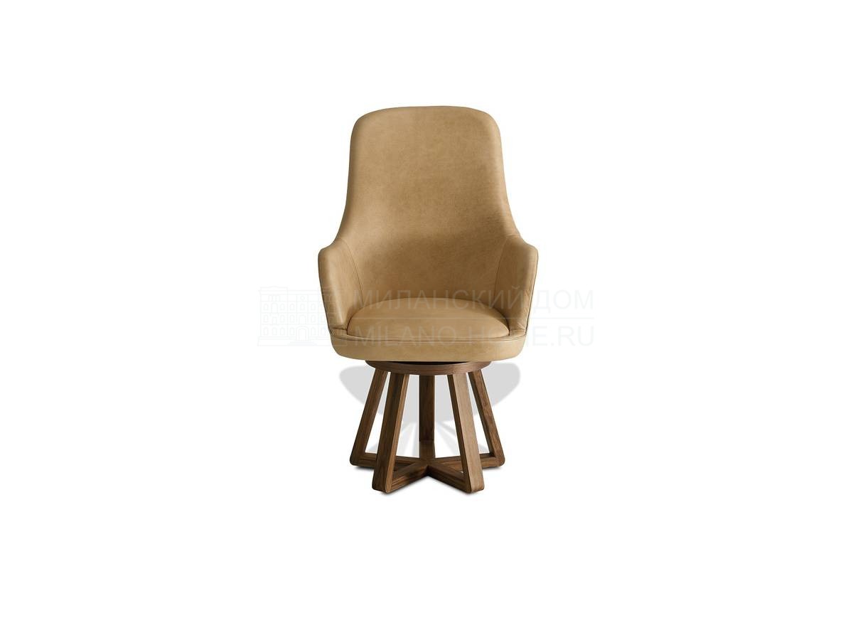 Кожаное кресло Gael swivel из Италии фабрики ULIVI