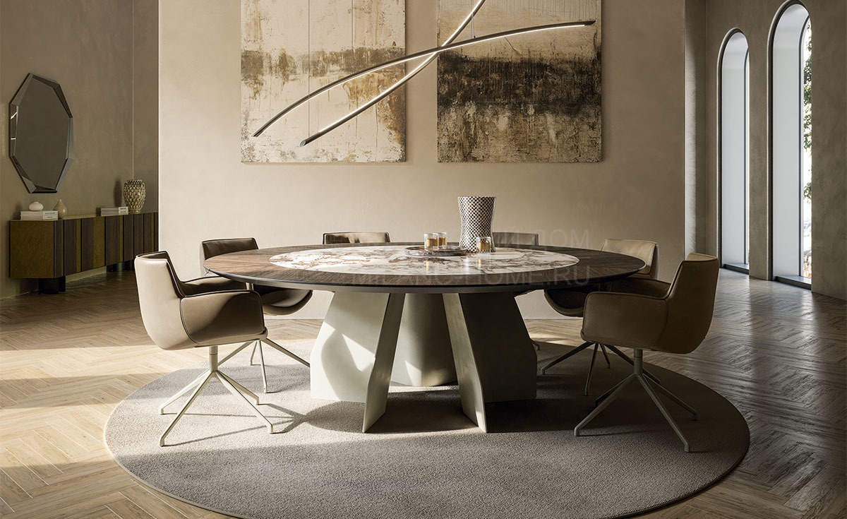 Круглый стол Senator Ker-wood round dining table из Италии фабрики CATTELAN ITALIA