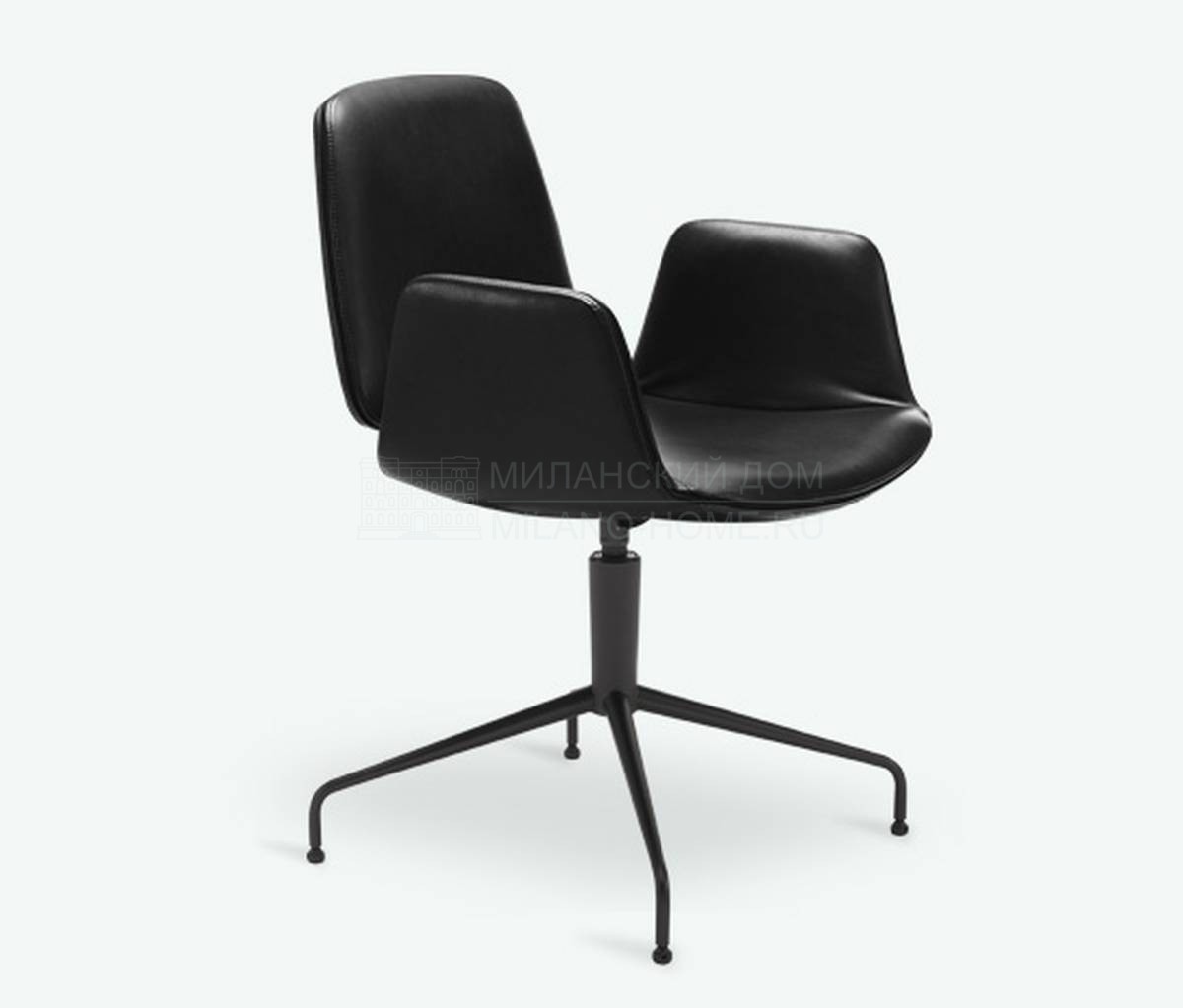 Полукресло Tilda chair black leather из Германии фабрики FREIFRAU