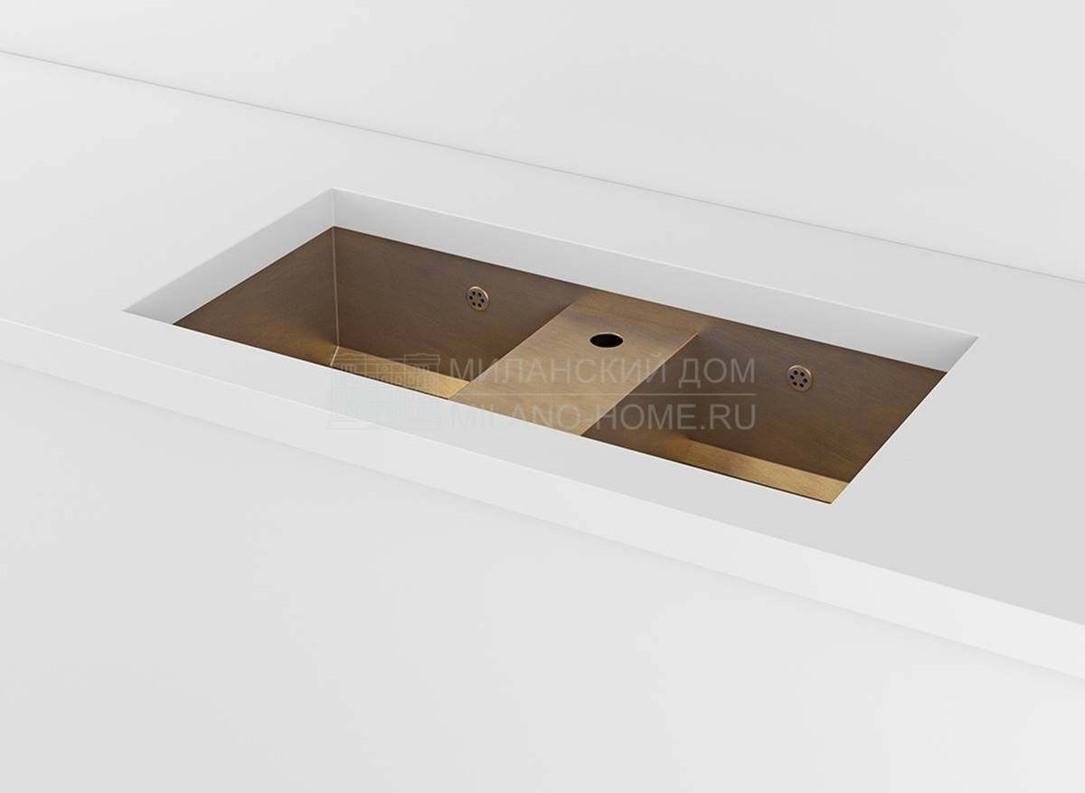 Раковина Undermounted rectangular under-counter sink with bridge из Италии фабрики OFFICINE GULLO