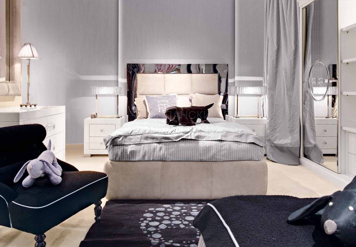 Кровать с мягким изголовьем Achille/bed из Италии фабрики DOLFI