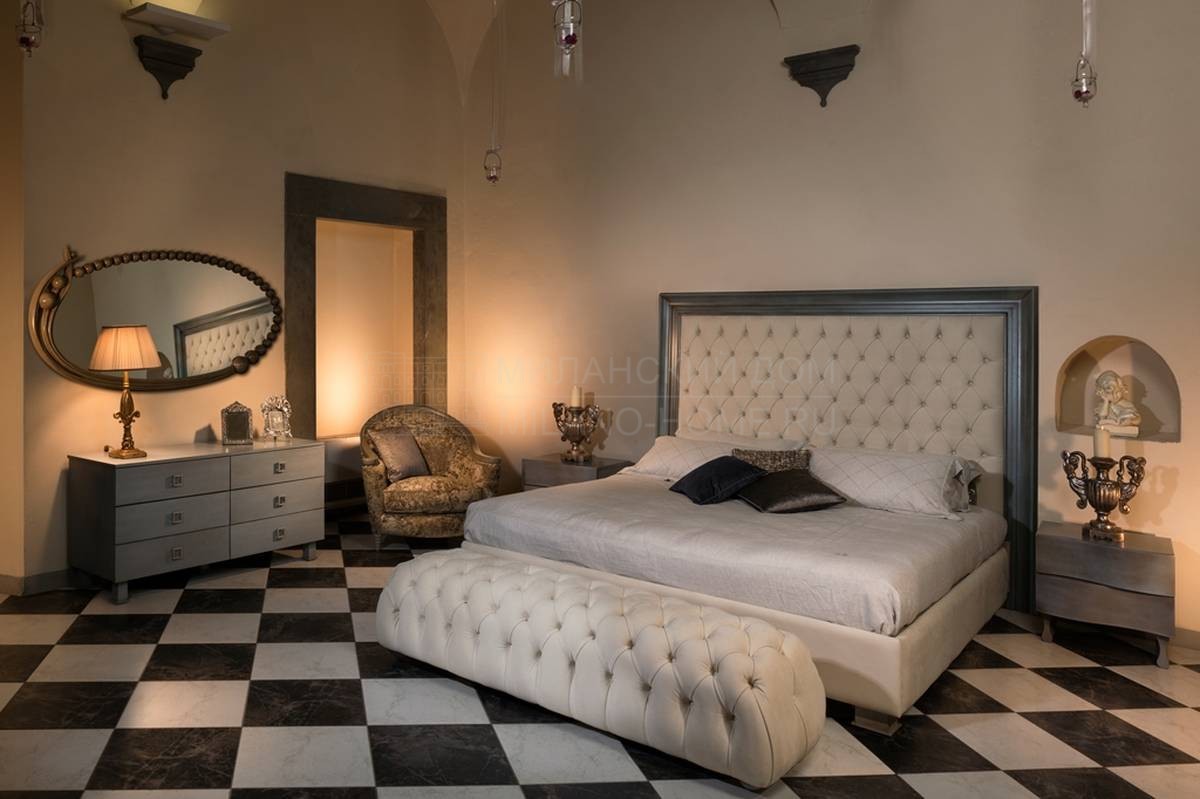 Кровать с мягким изголовьем Zahra/bed из Италии фабрики MANTELLASSI