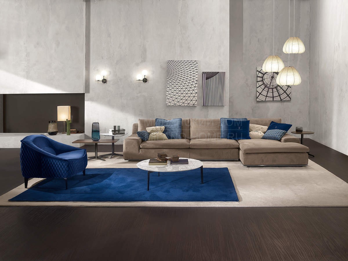 Кожаный диван Nilo sofa corner из Италии фабрики PRIANERA