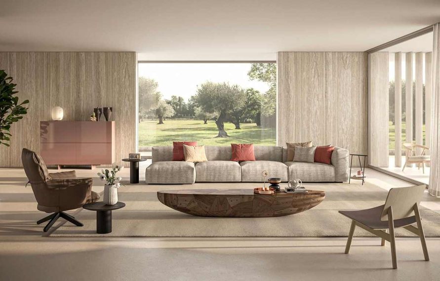 Прямой диван Oblong plus straight modular из Италии фабрики CAPPELLINI