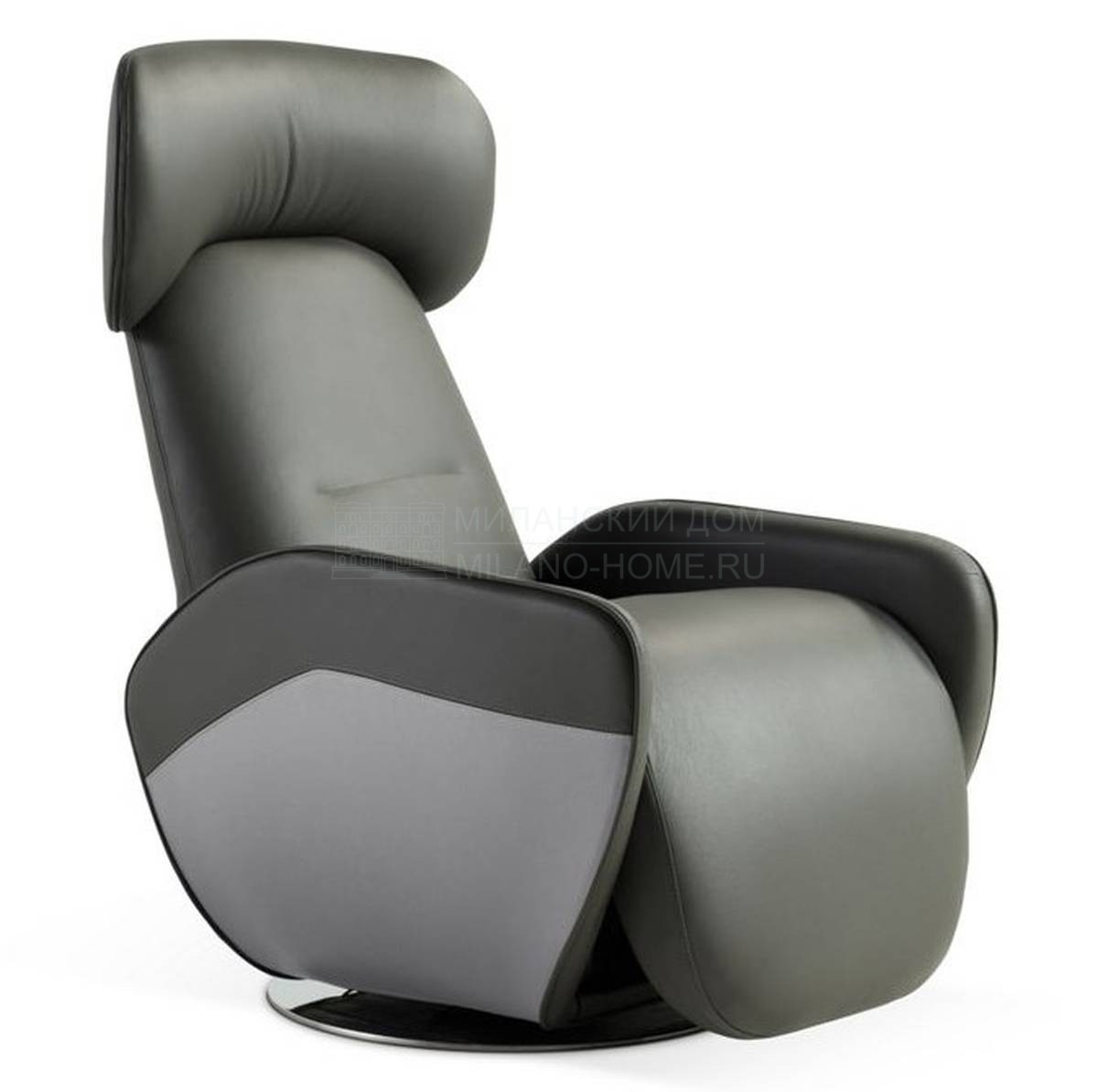 Кожаное кресло Falcon pivoting armchair из Франции фабрики ROCHE BOBOIS