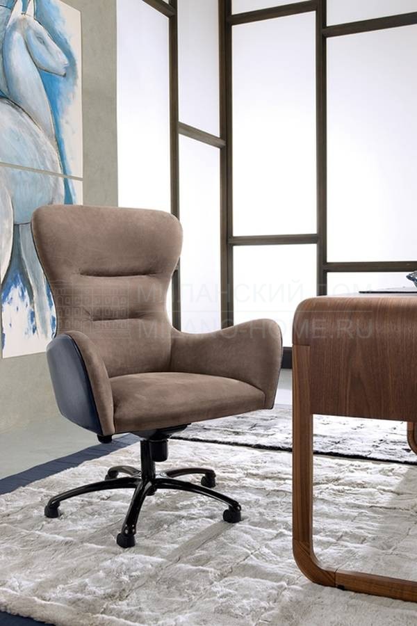 Кожаное кресло Gianpier Swivel chair из Италии фабрики ULIVI