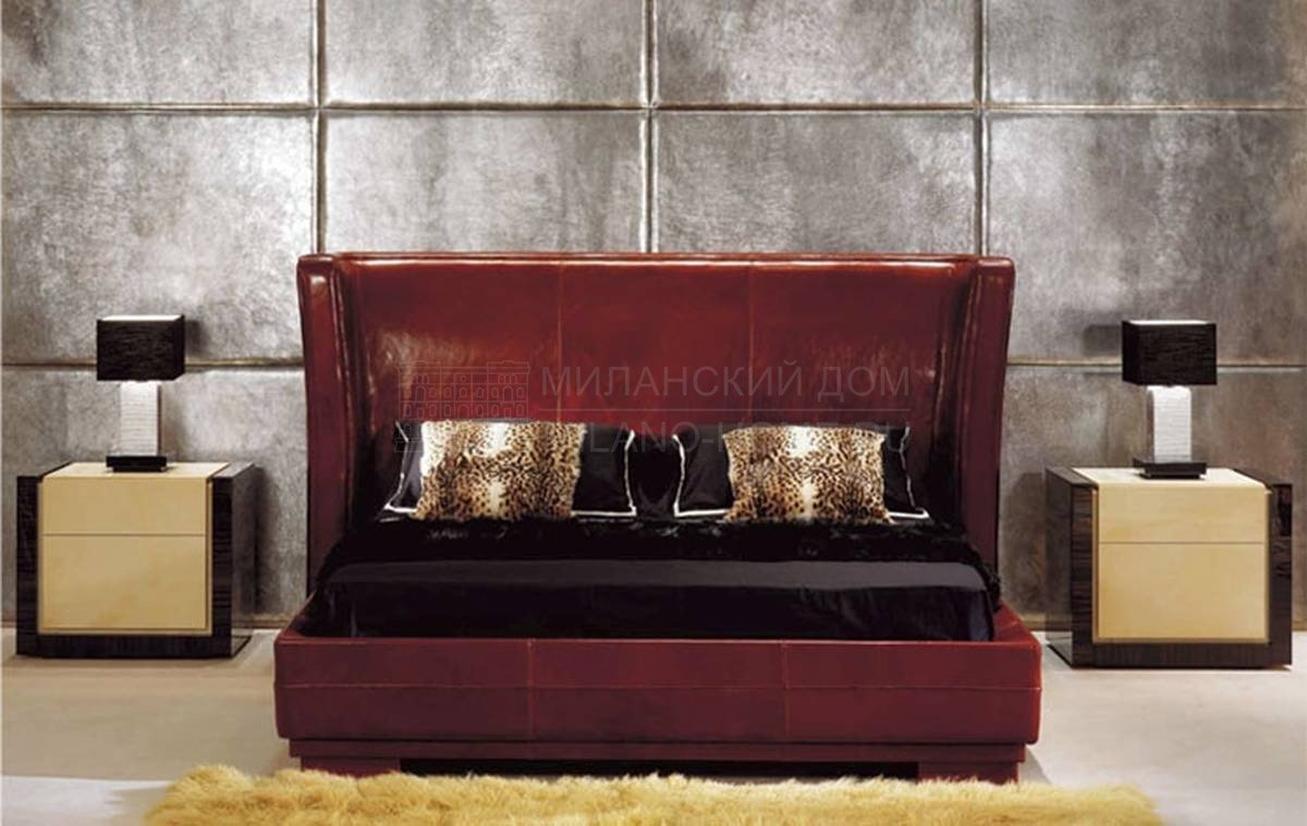 Кровать с мягким изголовьем Savoy Ebano Bed из Италии фабрики ULIVI